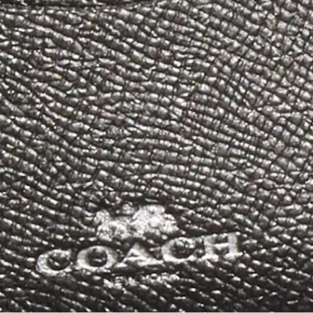 Coach silver gunmetal mini Id case